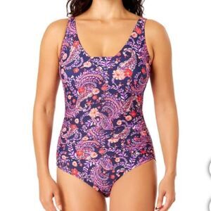 Lands' End Ladies' Swimsuit, Multi colored,Navy, Size Small, NWT